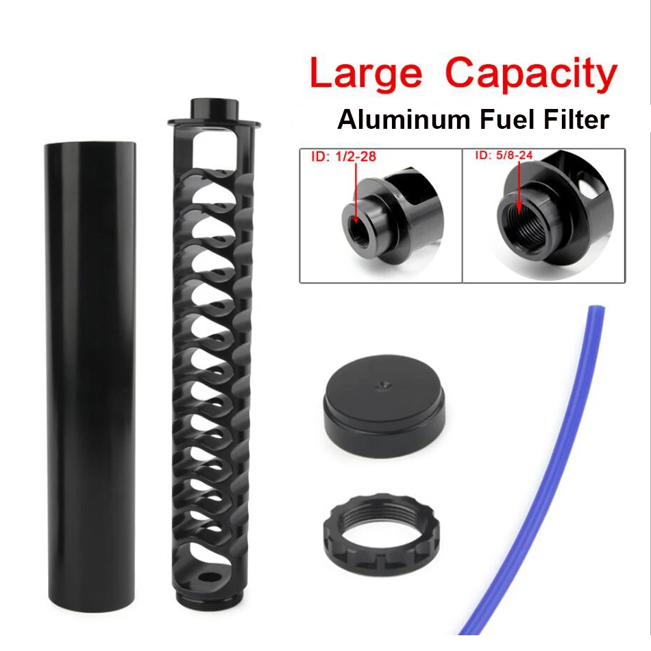 Polegada de Alumínio do Carro Filtro de Combustível Linha para Napa 24003 para o Uso do Carro Solvente Armadilha 2-28 5 8-24 4003 Wix só 10 1 - 8 de combustível solvente armadilha 1 2-28 5