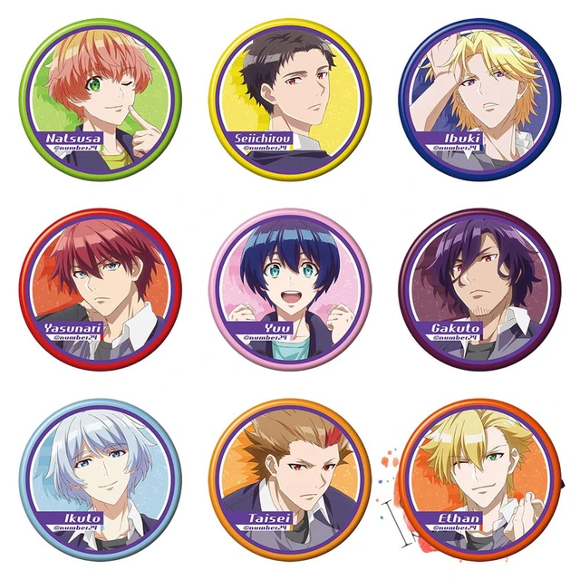 Number24 Anime badge Natsusa Seiichirou Ibuki Yasunari Yuu Gakuto Ikuto  Taisei Ethan Metal Badge Brooch Pins