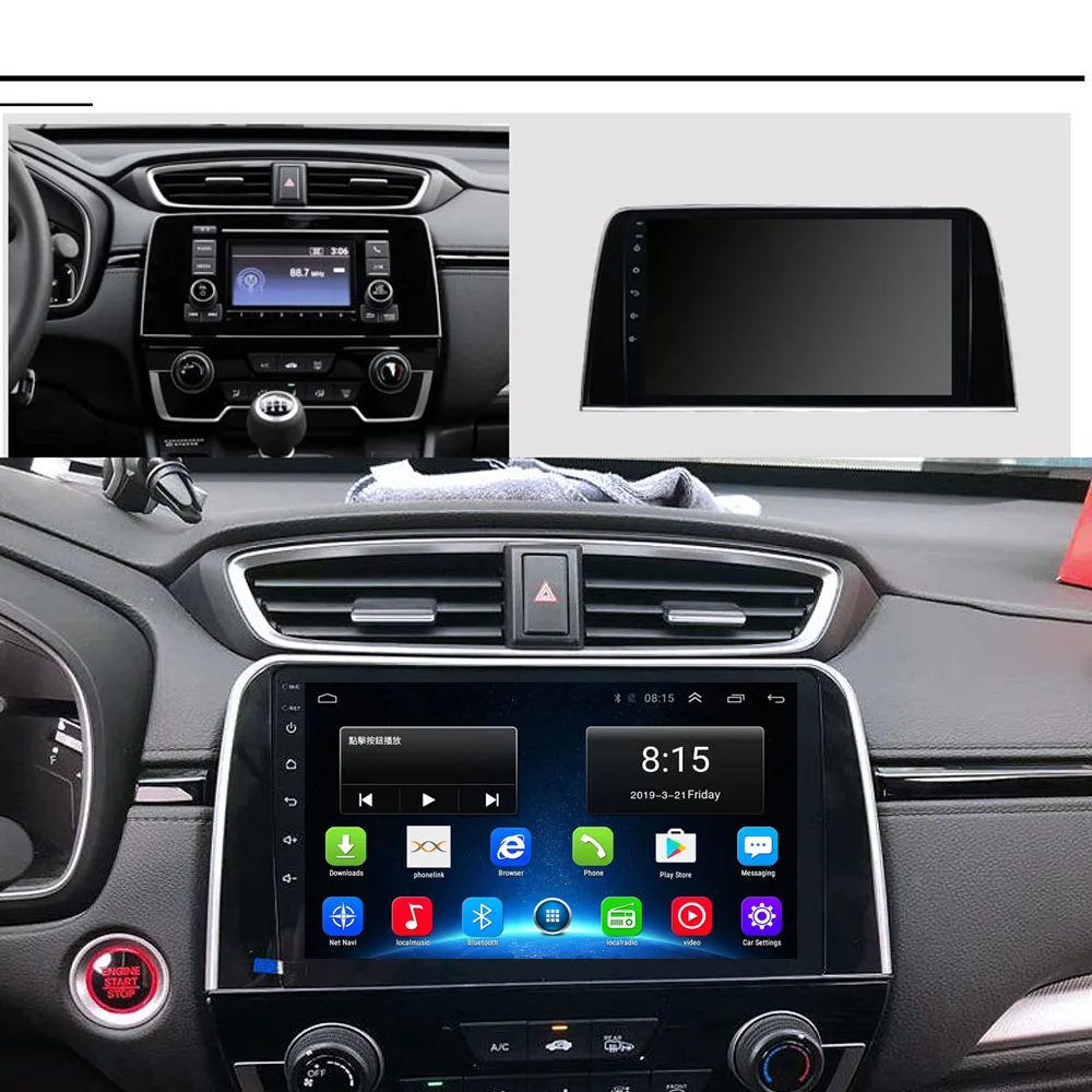 Четырехъядерный Android 8,1 Fit HONDA CRV мультимедийный стерео автомобильный dvd-плеер навигация gps радио