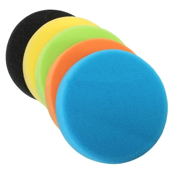

5 Inch Flat Sponge Buff Buffing Pads Polishing Kit Car Polisher 125mm Tool 5x