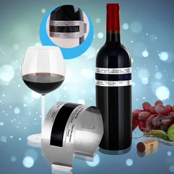 

Stainless Steel Intelligent Display LCD Electric Red Wine Bottle Digital Thermometer Temperature Meter Kitchen Tool