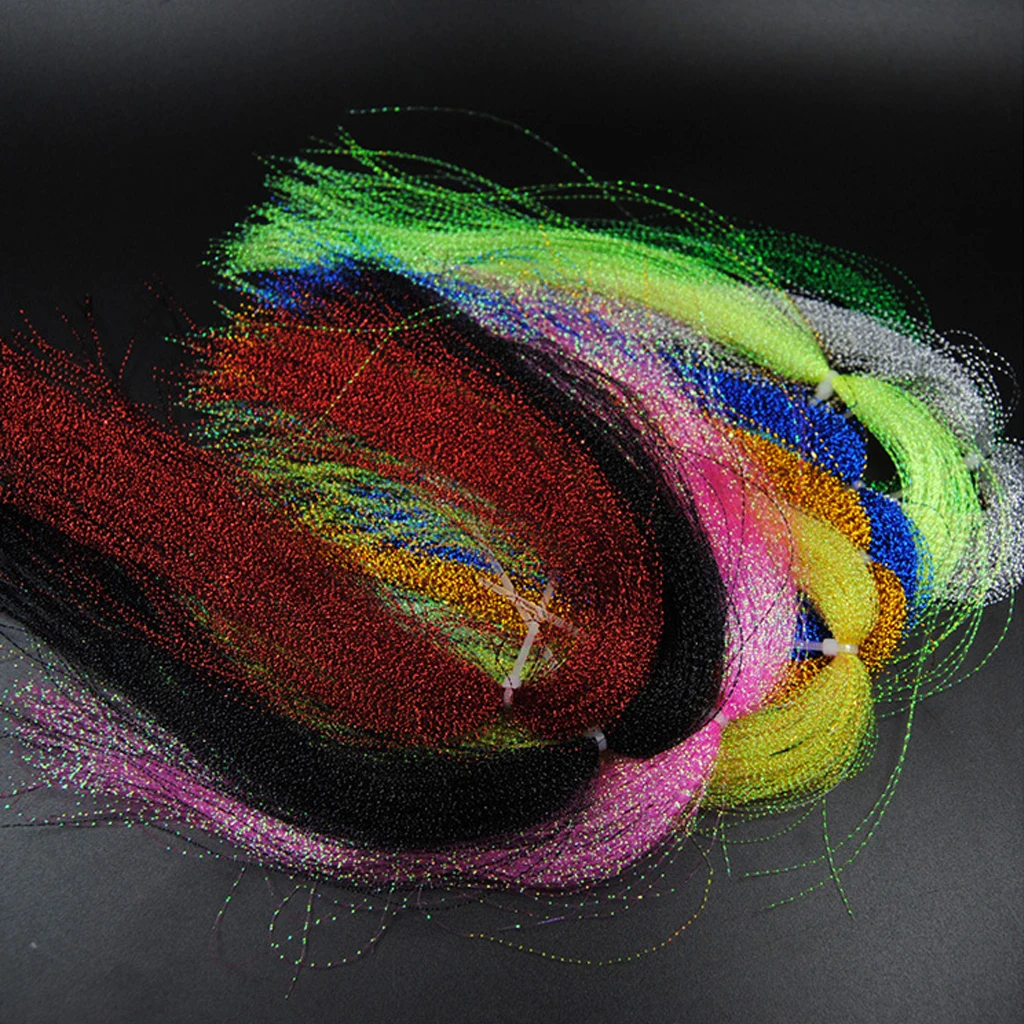 

110Pcs/bag 30cm Crystal Flash Fly Tying Materials Fishing Lure Tying Making