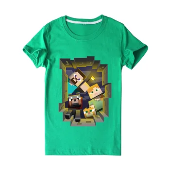 

boutique kids clothing Minecrafted 2020 New Boys Girls Short Sleeve T-Shirt Tee Tops Children Costume Clothes Kids Tees kids
