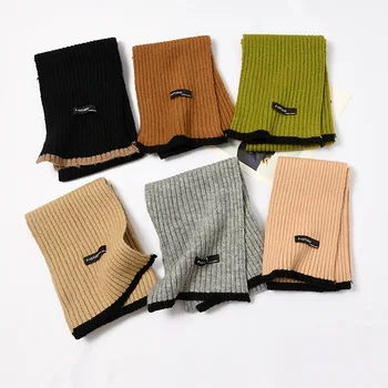 

Korean Coloured Thick Wool Scarf For Women Winter Head Scarf Warm Hair Scarf Shawl Poncho Neck Scarf Accessories