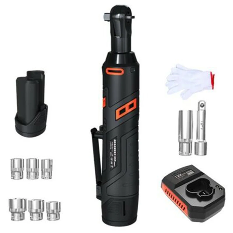 

Motor Power 90 Degree Rechargeable Socket Set Electric Wrench Ratchet Large Torque Capacity Wrench DC120