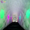 Customized 12x2x3 Meters Inflatable Straight Channel / Silver Blow-up Tunnel With LED Lights - BG-T0076 5