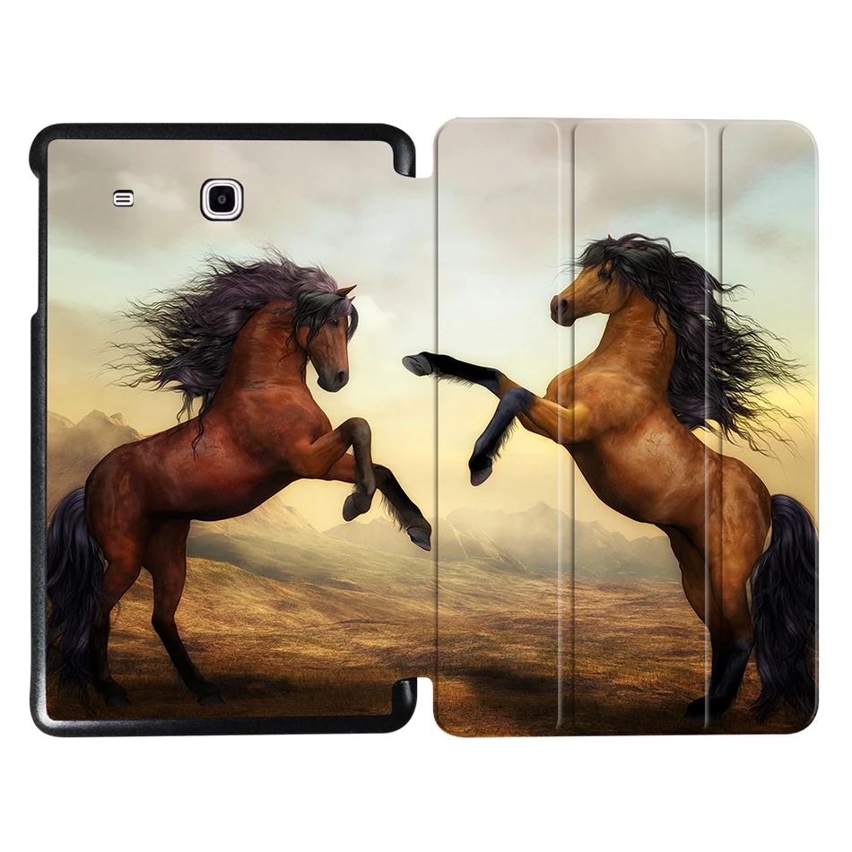 MTT чехол для планшета для samsung Galaxy Tab E 9,6 дюймов T560 T561 T565 T567V Тонкий чехол из искусственной кожи с трехслойной магнитной подставкой - Цвет: SS03