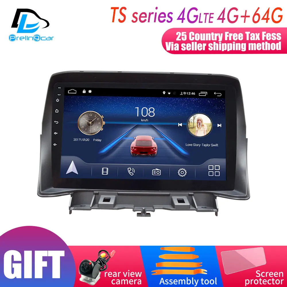 

4G Lte Android 9.0 Car multimedia navigation GPS DVD player For ford KUGA 2013-2018 years IPS screen Radio