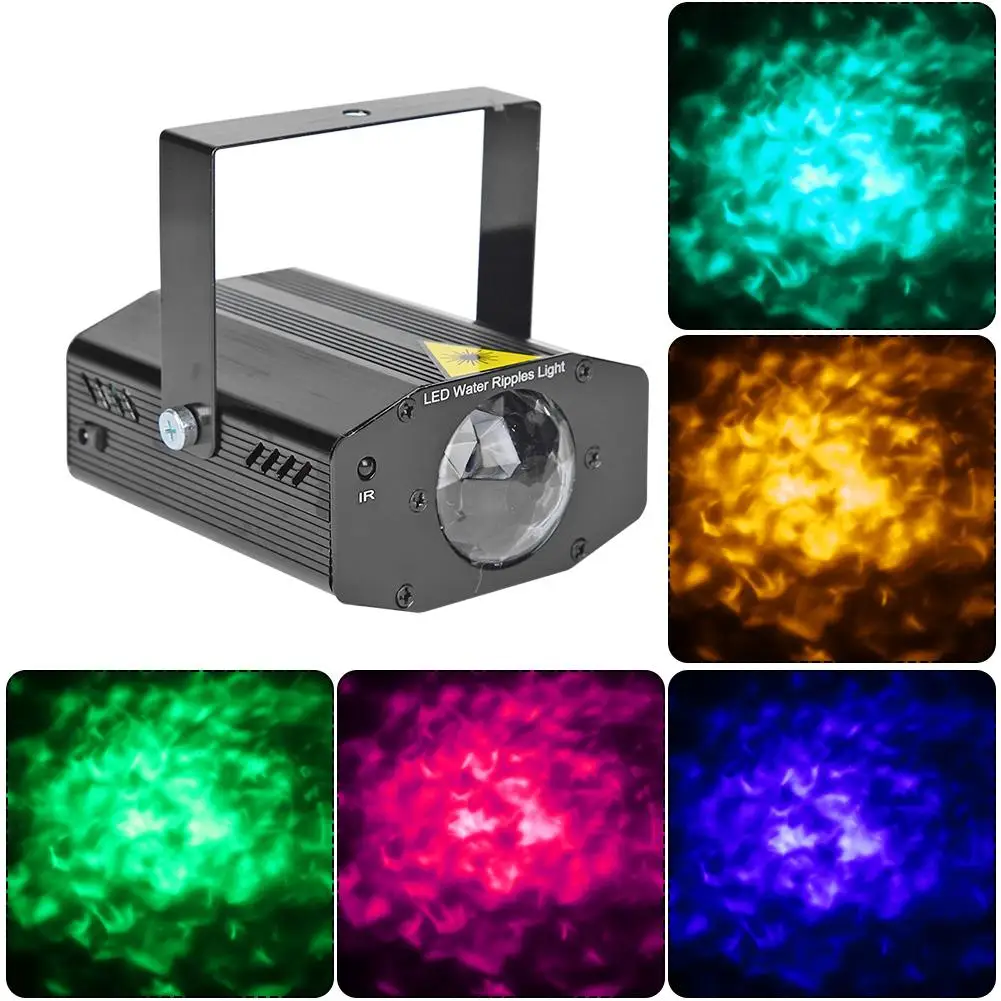 

Mini LED Stage Light RGB LED Water Ripples Stage DJ Disco Light Laser Projector with Remote Control for Bar Night Club KTV