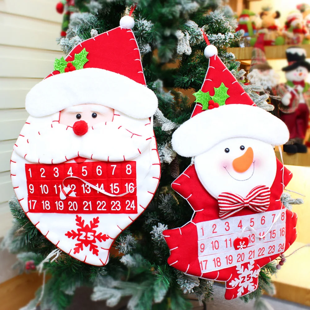 

Advent Calendars Christmas Decorations Santa Claus Calendar Hotel Lobby Family Pendant Christmas decals for home 2019
