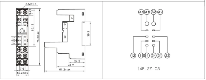 Din-рейка защелкивающиеся релейные розетки 14FF-1Z/2Z-C3 для H = 15,7 мм 25,5 мм реле JQX HF HK 115F G2R G5R G5RL RTD 845HN