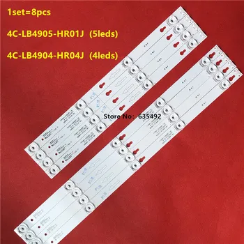 

8pcs LED Strip for TCL 49"TV L49P1A-F 2D02900 2D02899 LVF490CSOT D49A620U LB4905-YH06 TOT_49_D2900_4X4+4X5_3030C 4C-LB4904-HR04J