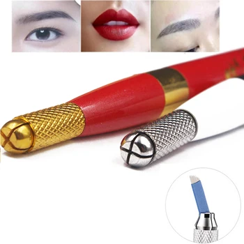 High Quality Gold Manual Hand 3D Microblading Eyebrow Tool