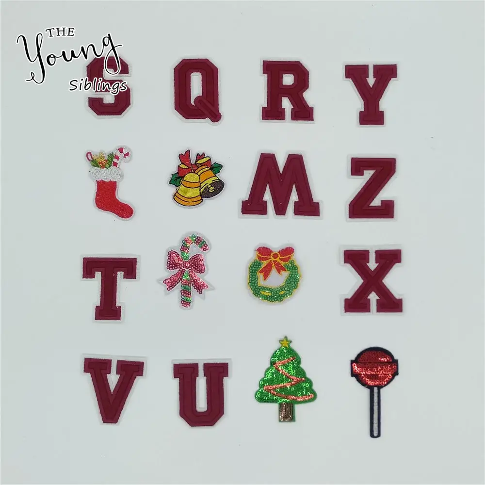 10 шт. для продажи высококачественные Мультяшные блестки красные буквы