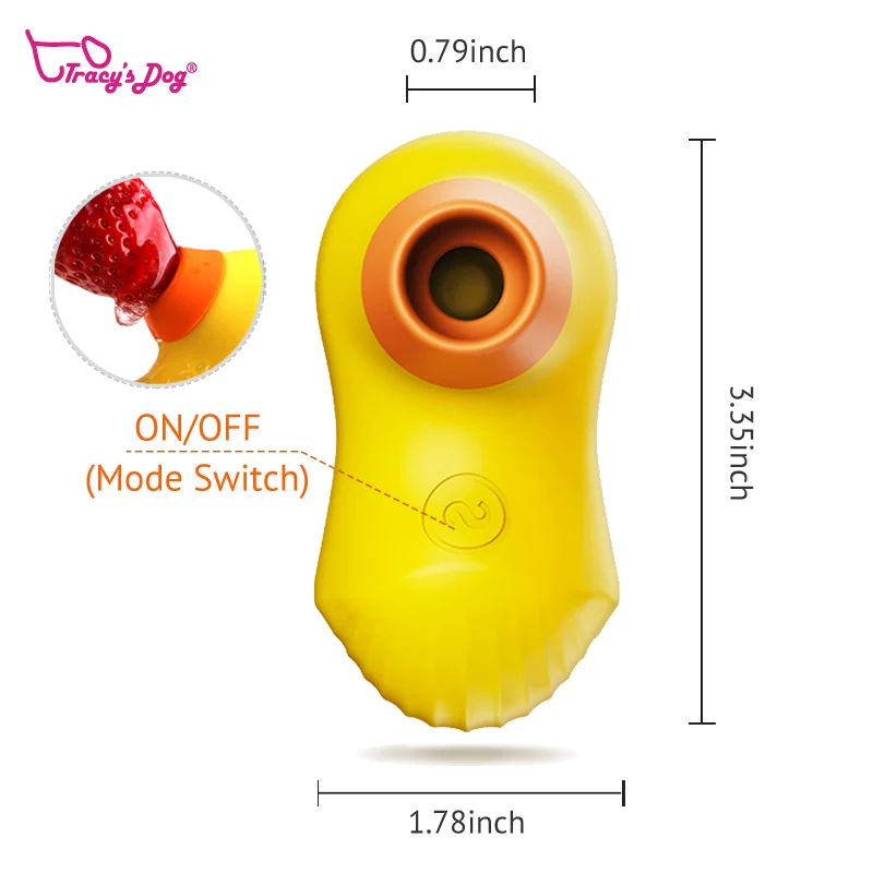Tracy s Dog Mr Duckie Clitoral Sucking Vibrator For Clit Nipple Stimulation With 7 Suction Levels