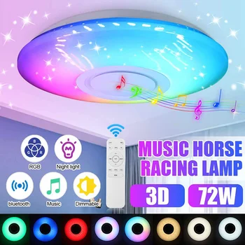 

Modern RGB LED ceiling Light 72W home lighting APP Bluetooth Music light bedroom lamp Smart ceiling lamp 170-260V+Remote Control