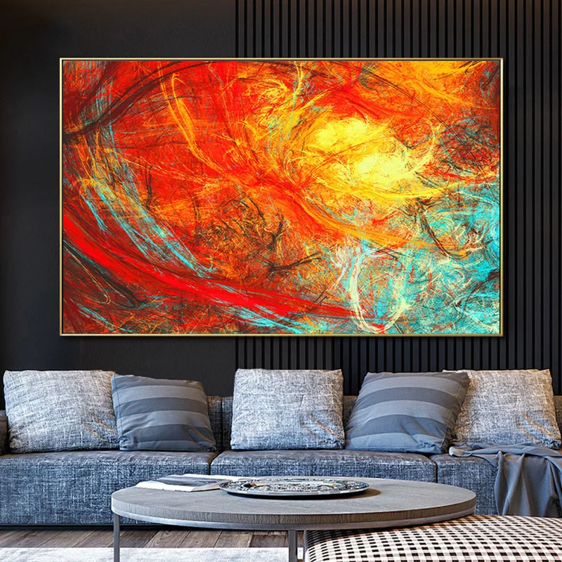 

Canvas Painting Abstract Colorful Canvas Painting Modern Wall Art Prints Poster for Living Room Office Wall Home Decorative