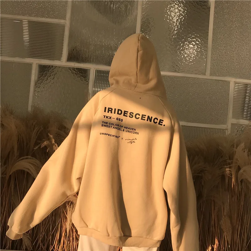 Толстовки Mulheres Inverno Elegante Na Moda Lazer Com Capuz Sólida pulont Das Mulheres Estudantes Carta Impresso Manga Comprida C