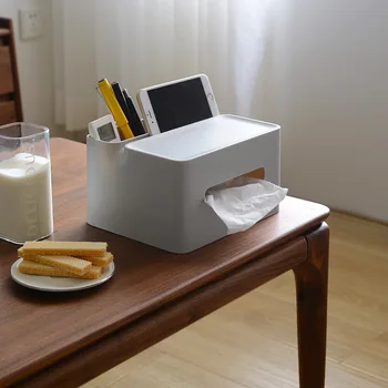 

Household goods Paper towel box living room household multi-functional sundries remote control for desktop sorting box E56