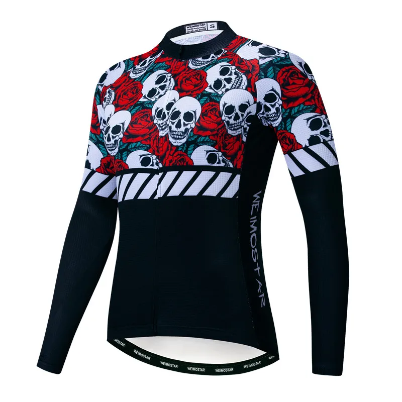 thumbnail image 1 of Weimostar - Maillot de ciclismo de otoño para mujer, manga larga, ropa de ciclismo de primavera, chaqueta de ciclismo de equipo profesional, camiseta de ciclismo de carretera para mujer, 1 of 5