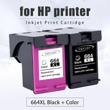 Topcolor 664XL in Ink Cartridge for HP 664 XL hp664 Deskjet 1115 1118 2135 2136 3635 3636 3638 3700 2675 5075 5275 5278 Printer