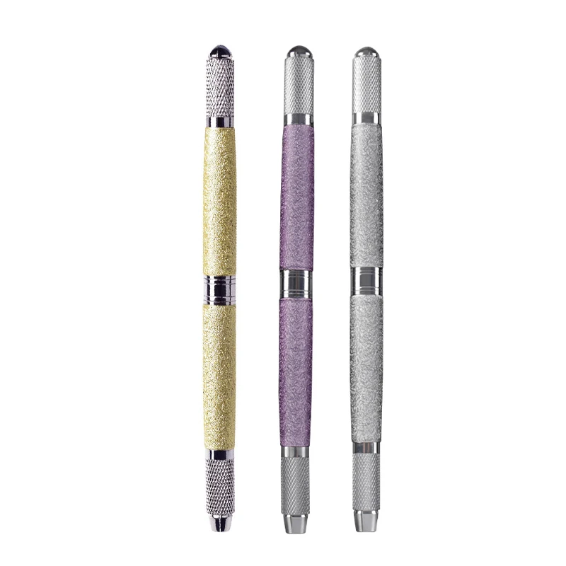 

Ручка для микроблейдинга, 3 цвета, алюминиевый сплав, три использования, ручная ручка для вышивки бровей, губ, перманентного макияжа