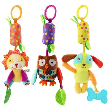 

3pcs Rattle Toys Soft Adorable Plush Bedside Bells Stroller Toys for Baby Toddler Infant
