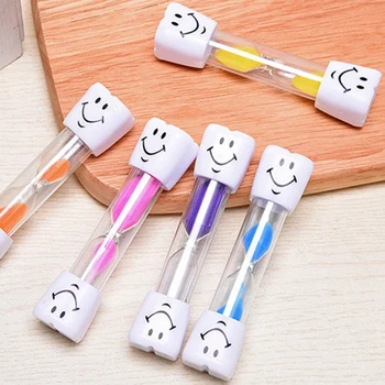 

3 Minutes Clocks Hourglasses Toothbrush Timer for Brushing Kids Teeth Home Cooking Game Smiley Sand Timer Anti-fall Home Decor