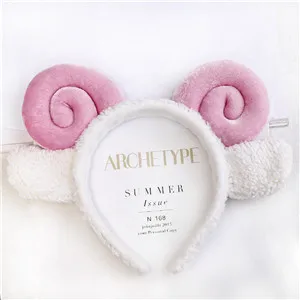 Pink Милая овечка, женские повязки на голову, вечерние повязки на голову для девушек, женские аксессуары для волос - Цвет: Pink