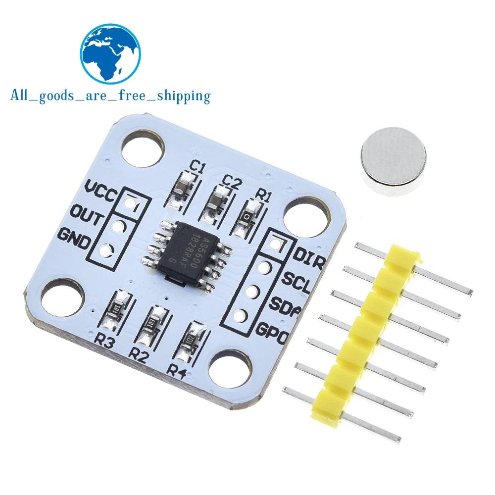 AS5600 encodeur magnétique module de capteur de mesure d'angle d'induction magnétique 12bit haute précision pour aduino