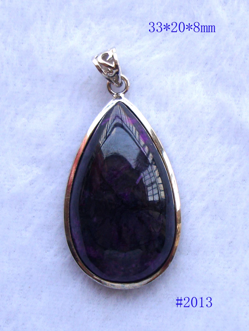Free Shipping Natural Sugilite 925 Silver Teardrop Shape Pendants Women Jewelry Accessories Weddings Parties Birthday Gift