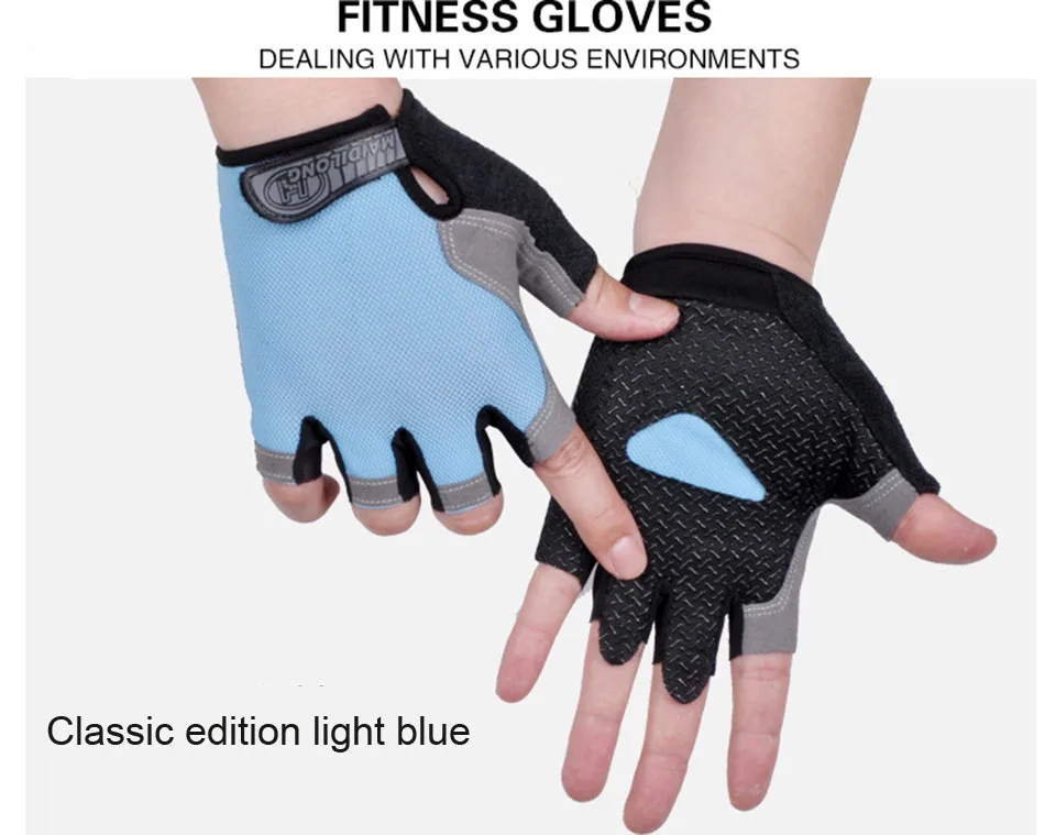 Women Men Sport Cycling Fitness GYM Workout Exercise Half Finger Gloves BikB Ao 