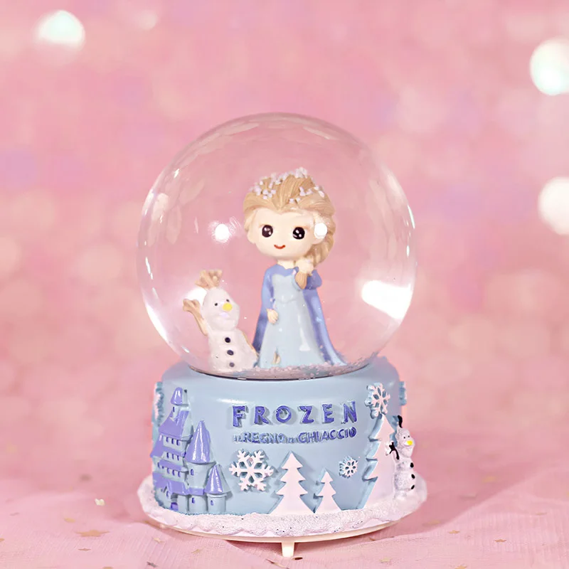 Strongwell Queen Cute Snowman Snow Globe Crystal Ball Christmas Music Box Christmas Decoration for Home Decoration Birthday Gift