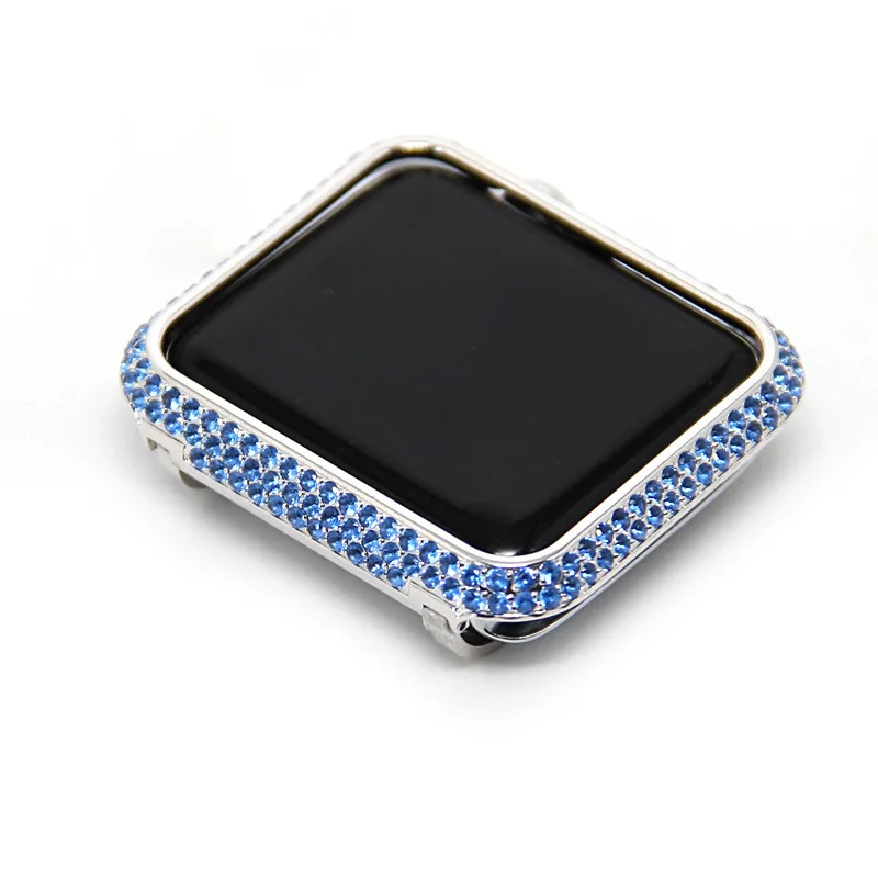 

Amazon Hot Selling EBay Hot Selling Apple Watch Protective Frame with Diamond IWatch Crystal Case Shatter-resistant Metal Protec