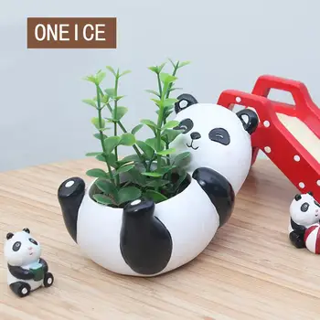 

Flower Home Garden Home Decoration Planter Pot Panda Flower Pot Planter Desktop Vase Home Office Accessories Bonsai Pot