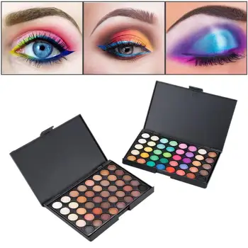 

40 Colors Non-smudged Matte Eye Shadow Multi-Colors Glitter Lasting Eye Cosmetic Palette With Soft & Skin-friendly Brush Tool