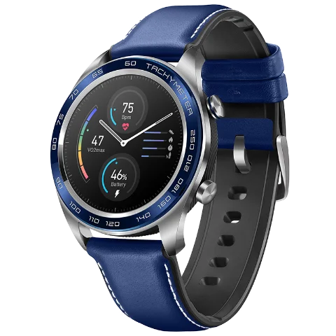 Huawei Honor Watch Волшебные Смарт-часы спортивные часы для сна для езды на велосипеде плавание горный gps 1," AMOLED цветной экран 390*390 часы - Цвет: Ceramic Blue