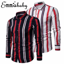 S-2XL, мужские рубашки, роскошная рубашка с длинным рукавом, полосатая хлопковая рубашка, свободный крой, отложной воротник, Hombre Camisa, гавайская одежда