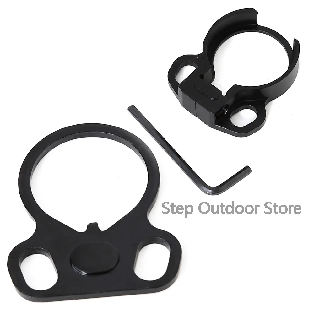 

TOtairt Tactical Loop End Plate Sling Swivel Adapter Buckle Sling Swivel mount Adapter For 4 or 6 Position Stock AR15 M4 Rifle