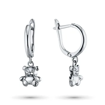 

Silver earrings with diamonds e0601sg04202797
