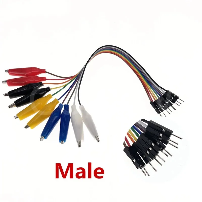 20cm 30cm Color end alligator clip jumper wire male and female alligator clip dupont wire test lead jumper cable DIY alligator clips,test leads,test cable lead,test lead wire,test lead cable,electrical test wire,test cable