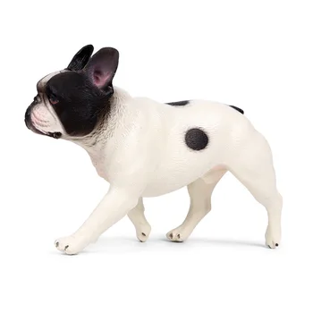 

Black White Bulldog Animals Figure Collectible Toys Dog Animal Action Figures Kids Plastic Toys