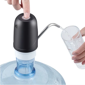 

Auto Bottled Drinking Gallon Water Pump Electric Button Switch Water Dispenser Device USB chargeable Home Office Silent Design