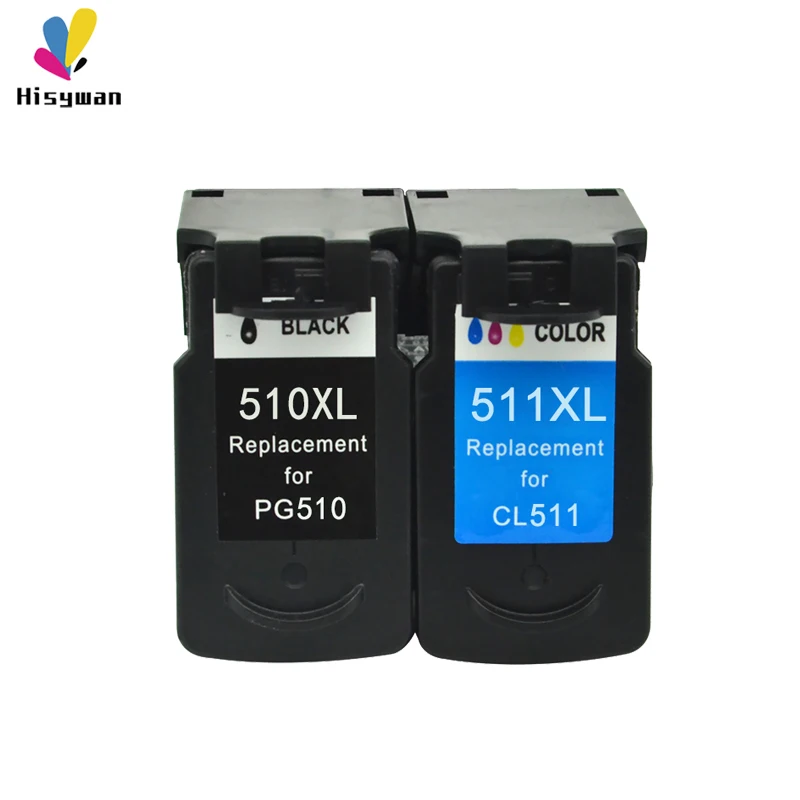 Hisywan PG510 CL511 чернильный картридж для Canon PG 510 CL 511 Pixma IP2700 MP240 MP250 MP260 MP270 MP280 MP480 принтер - Цвет: Black Tri-color