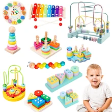 

Preschool Educational Toys Wooden Toys Montessori Early Learning Baby Birthday Christmas New Year Gift Toys for Children GYH