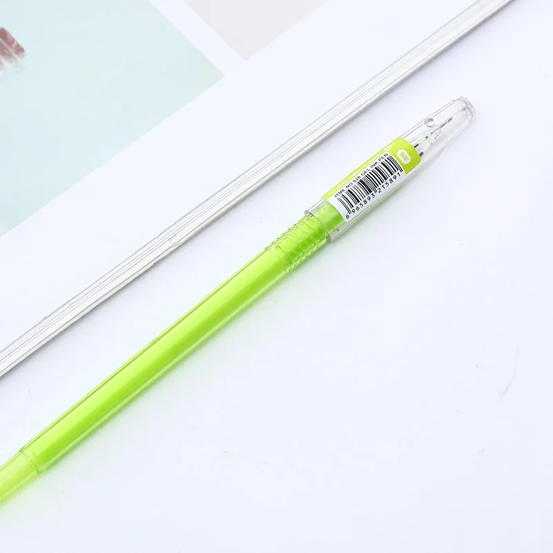 light green 1pc Набор гелевых ручек Kawaii радужных цветов, блестящая симпатичная стационарная вещь для взрослых, цветные принадлежности для рисования, школьные офисные принадлежности - Цвет: light green 1pc