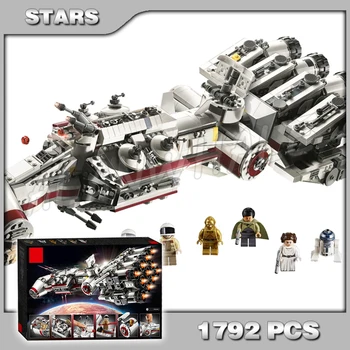 

1792pcs Space Wars Tantive IV Starship Imperial Destroyer C-3PO R2-D2 droid 11431 Model Building Blocks Boy Compatible With