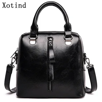 

New Woman Handbag Oil Wax Pu Leather Shoulder Messenger Bag And Bags Fashion Luxury Handbags Women Bag Designer Women Bags Sale