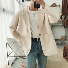 Свободный хлопок Весна и лето список тренд красивый корейский вариант кампуса ветер пара случайный маленький костюм куртка