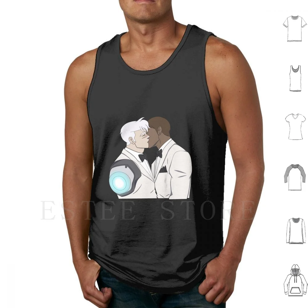 Shiro E Curtis Canotte Gilet Cotton Voltron Paladin Voltron Vld Of The Universe Black Paladin White Paladin Red Paladin
